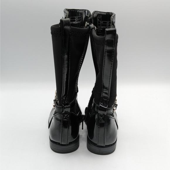 Michael Kors Little Girls Size 6 Lil Winnie Black Half-Calf Boot Toddler - Picture 14 of 15